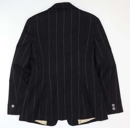 Next Women's Black Pinstripe Blazer Size 12