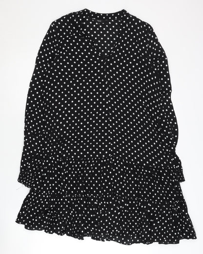 Next Women's Black Polka Dot Dress Size 14