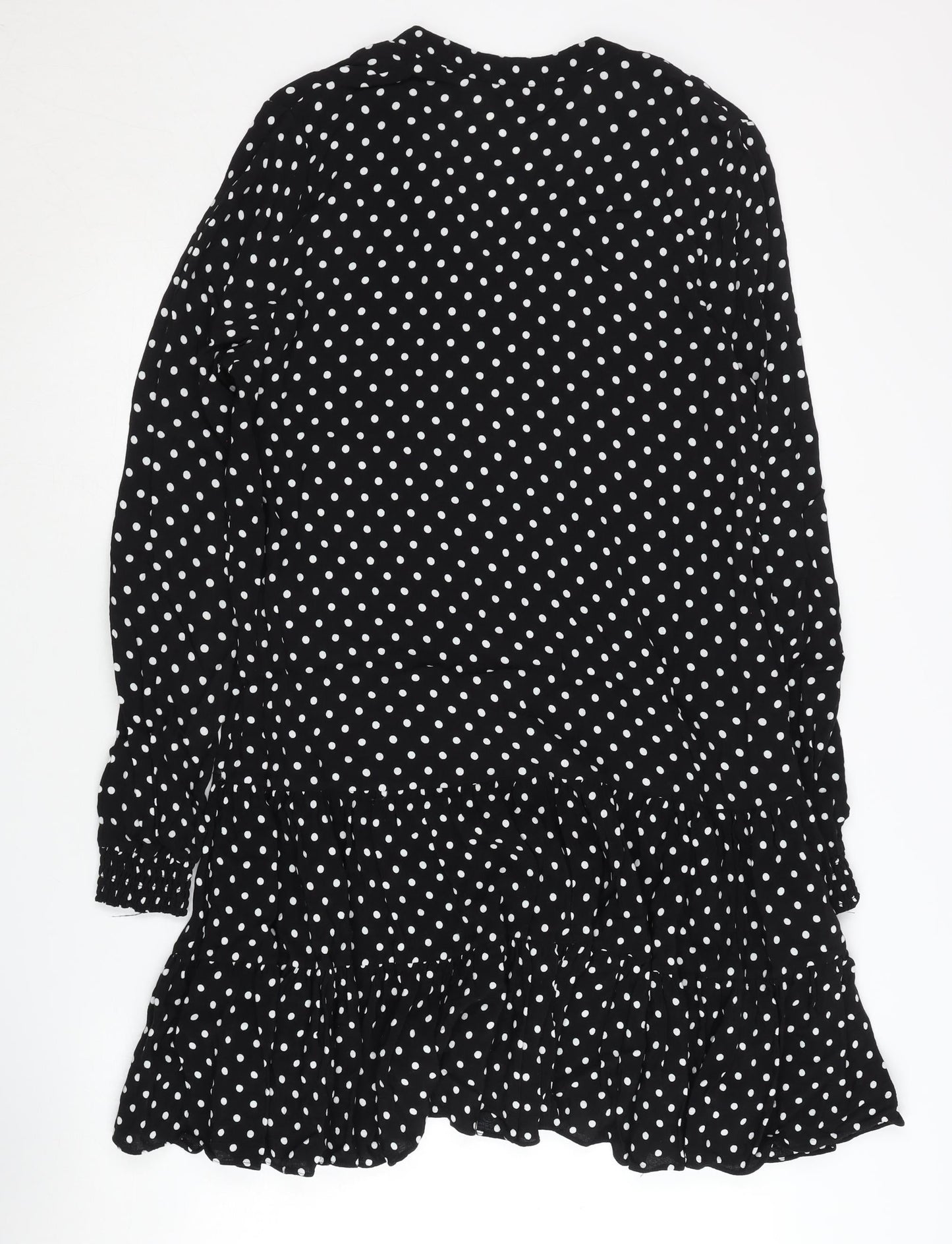 Next Women's Black Polka Dot Dress Size 14
