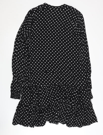 Next Women's Black Polka Dot Dress Size 14