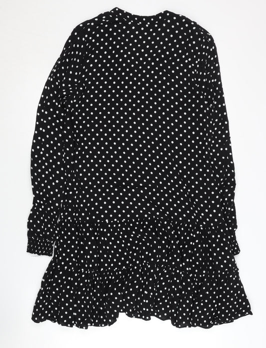 Next Women's Black Polka Dot Dress Size 14