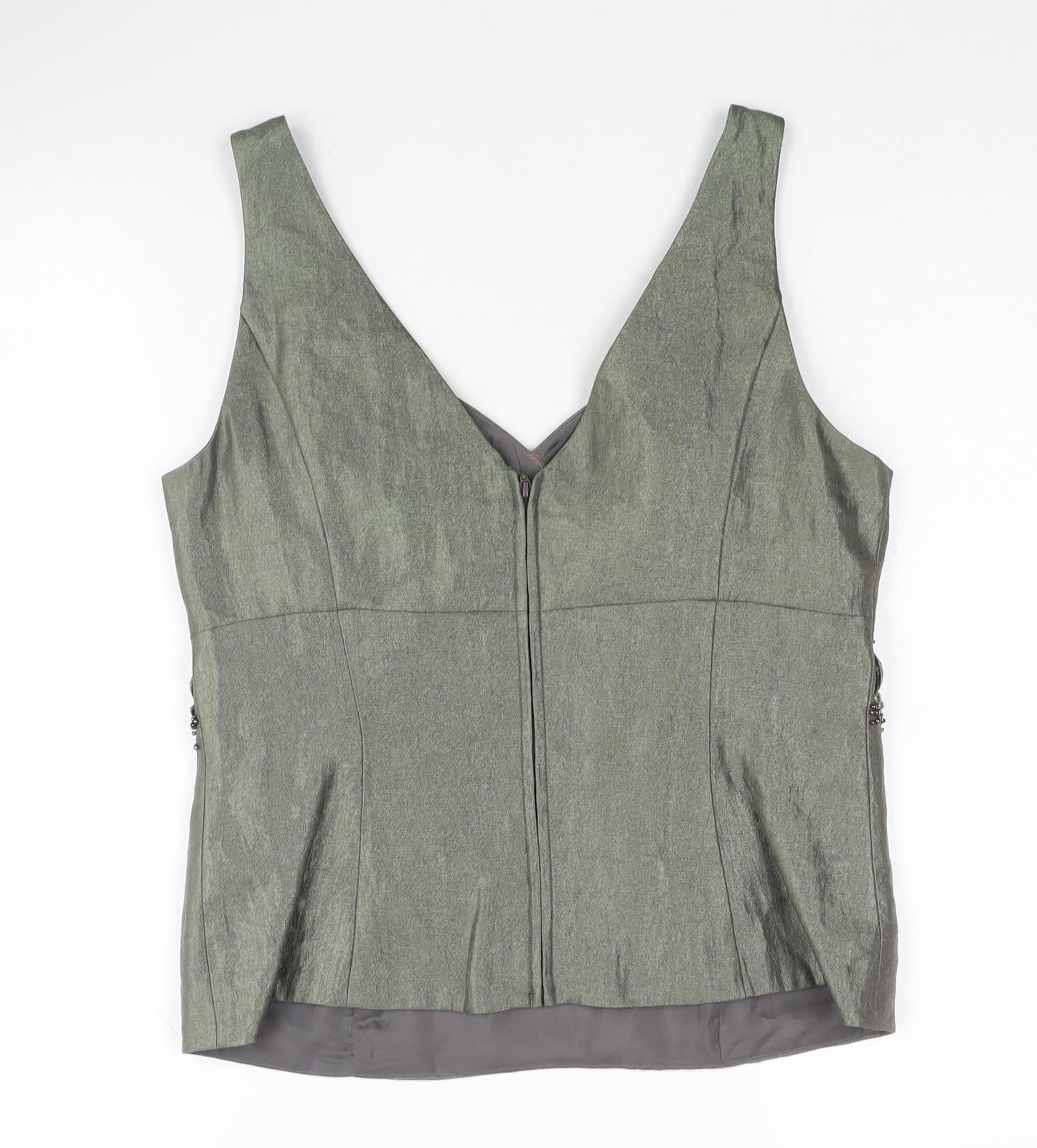 Womens UK Size 14 NEXT Green Basic Blouse