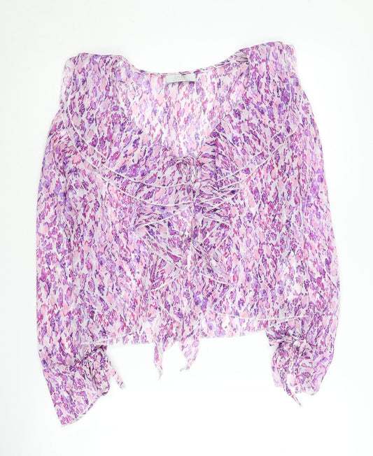 Quiz Women's Multicoloured Blouse Size 8 Ruffle Detail