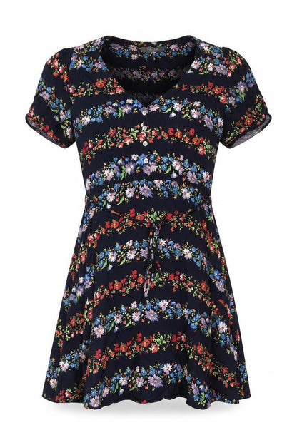 Oasis Women's Multicoloured A-Line Floral Dress Size 10