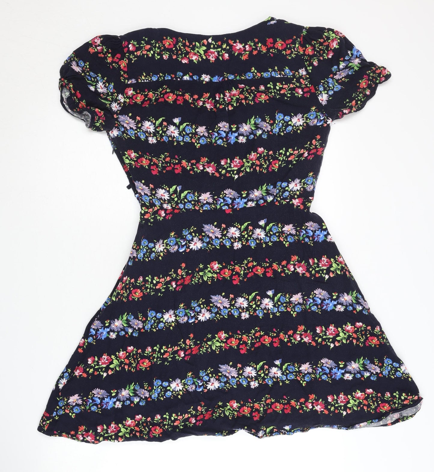 Oasis Women's Multicoloured A-Line Floral Dress Size 10
