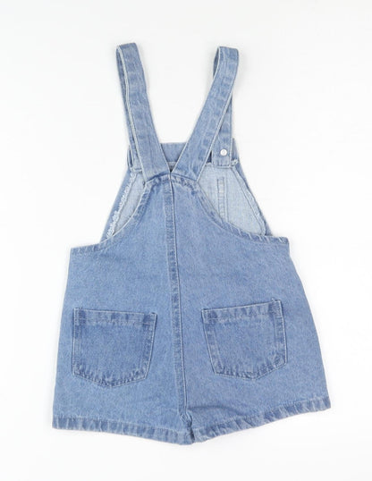 Disney Girls Blue Denim Dungaree with Lion King Print