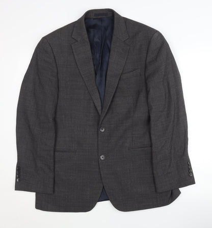 John Lewis & Partners Grey Men's Blazer 38S - Formal Style