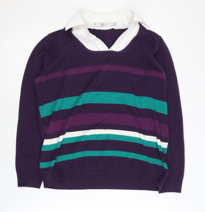 Womens UK Size M Isle Multicoloured Pullover Jumper