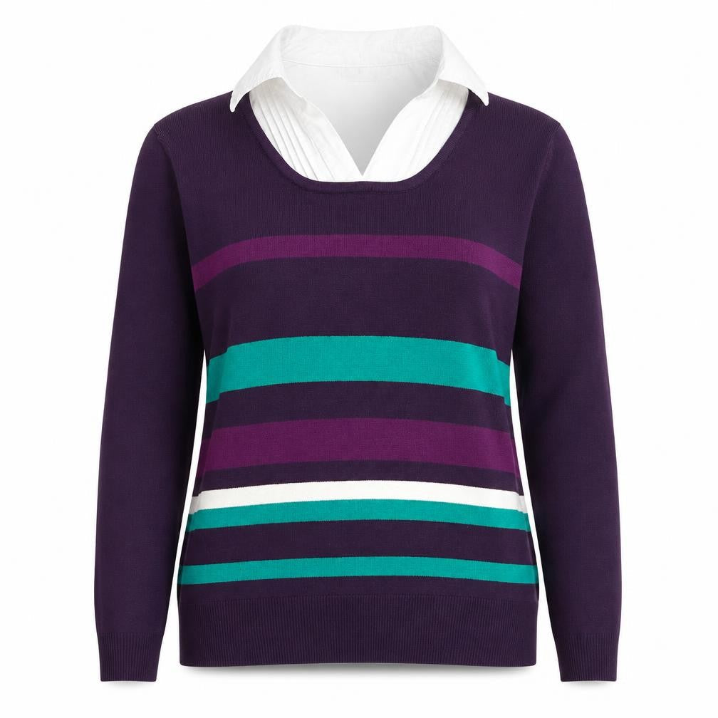 Womens UK Size M Isle Multicoloured Pullover Jumper