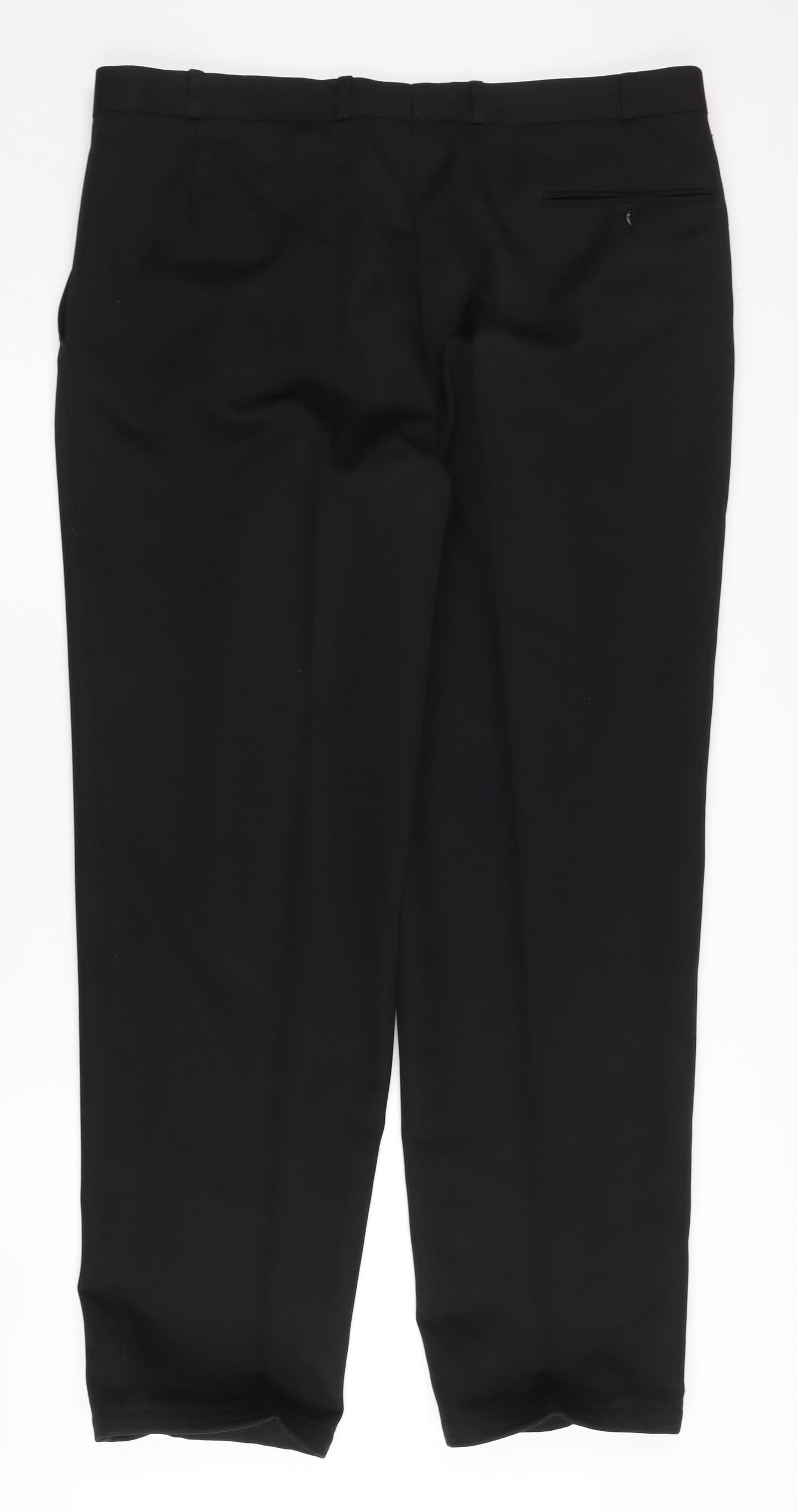 Canda Men's Black Pleated Trousers - Size 39 Regular