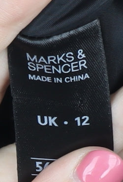 Marks and Spencer Women's Black Pencil Skirt - UK 12