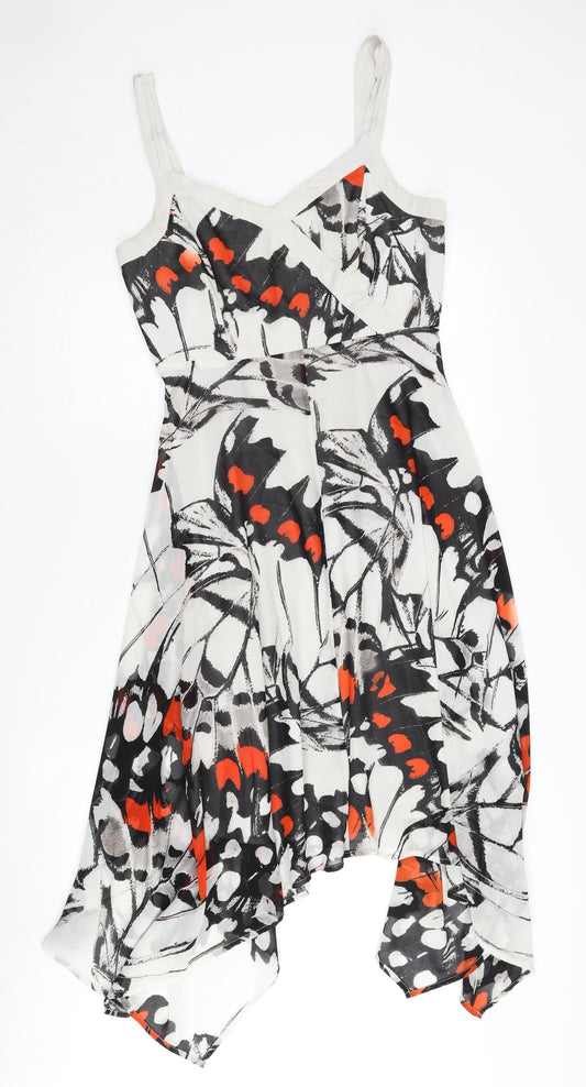 Mint Velvet Multicoloured Asymmetric Dress Size 10