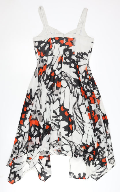 Mint Velvet Multicoloured Asymmetric Dress Size 10