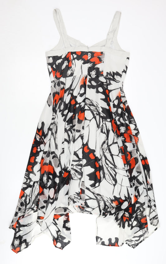 Mint Velvet Multicoloured Asymmetric Dress Size 10