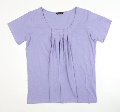Womens UK Size 18 Wardrobe Purple Basic T-Shirt