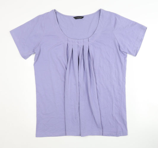 Womens UK Size 18 Wardrobe Purple Basic T-Shirt