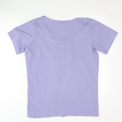 Womens UK Size 18 Wardrobe Purple Basic T-Shirt