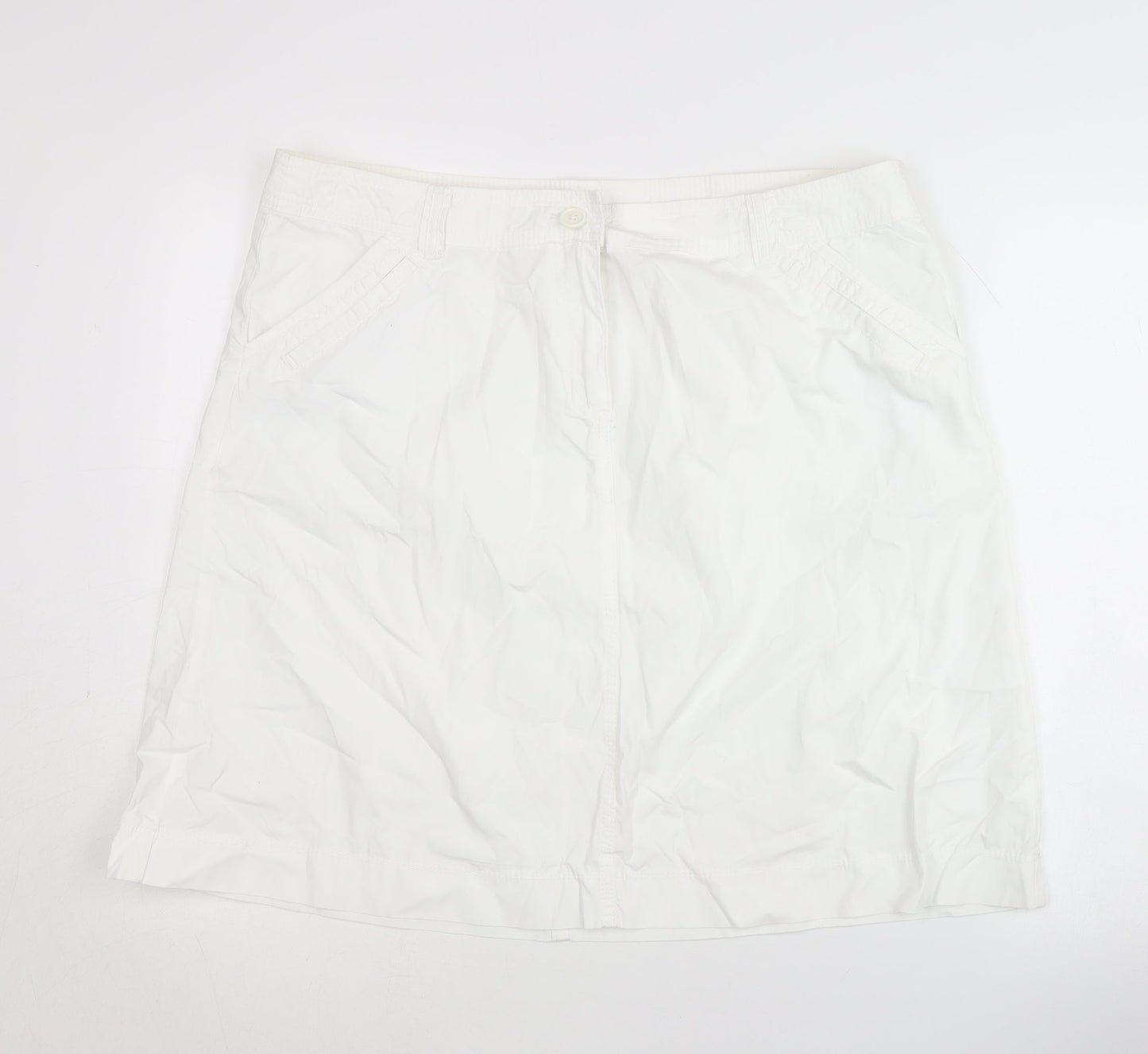 Marks and Spencer Women's White Cotton Skirt Size 18
