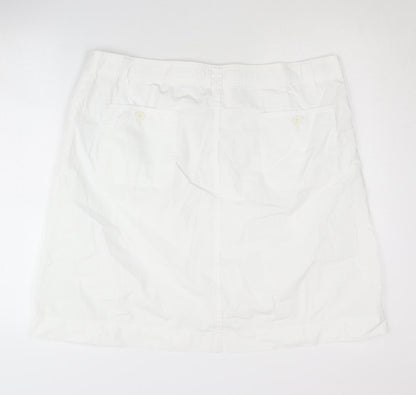 Marks and Spencer Women's White Cotton Skirt Size 18