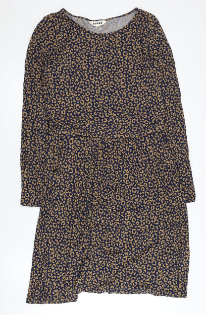 Boden Women's Multicoloured Animal Print Dress Size 14