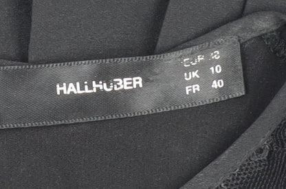 Womens UK Size 10 Hallhuber Black Tunic Blouse