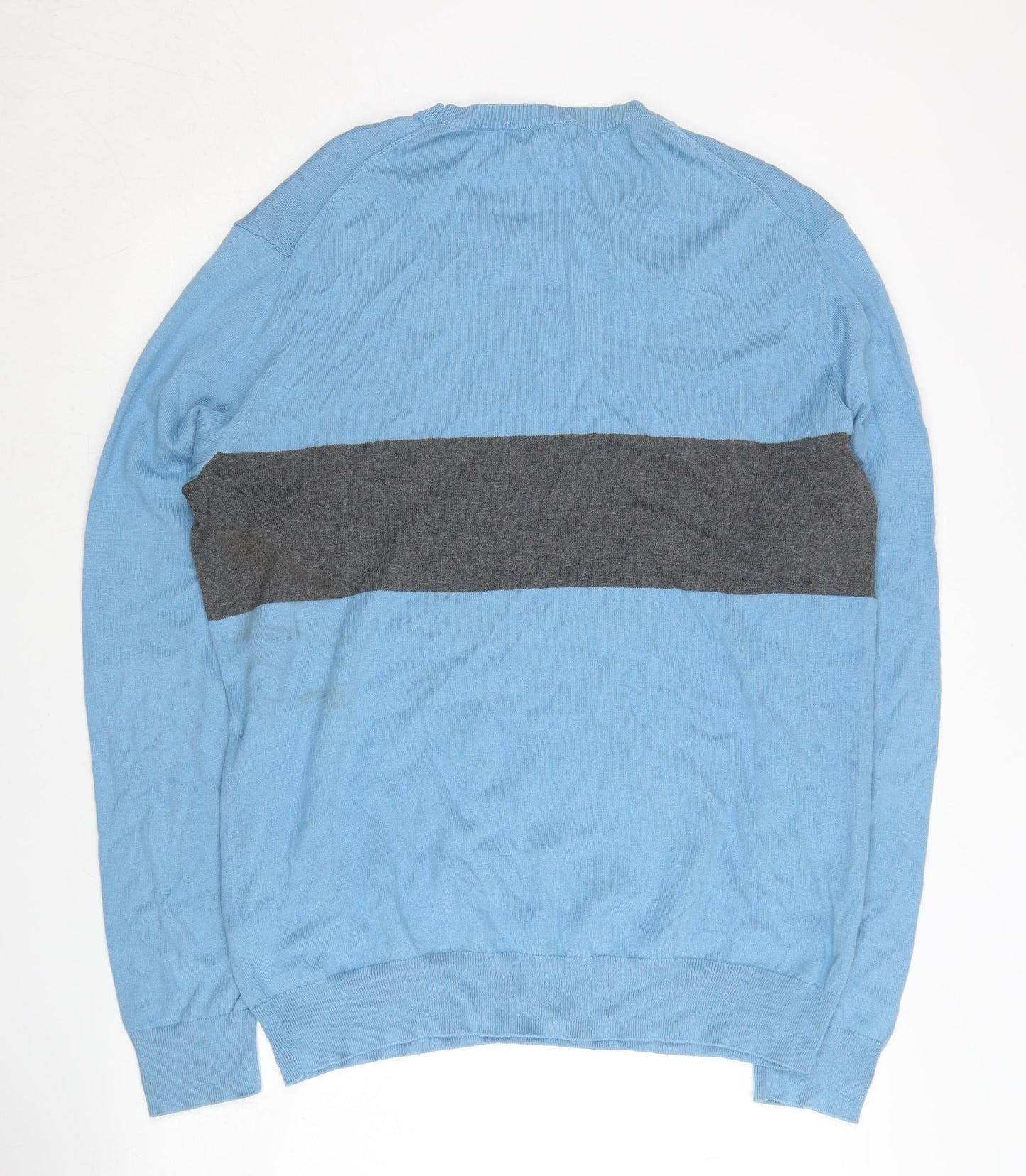 Gap Men's Blue Cotton Pullover Jumper Size L