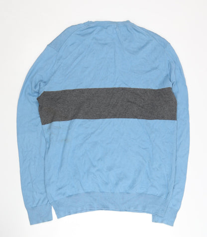 Gap Men's Blue Cotton Pullover Jumper Size L