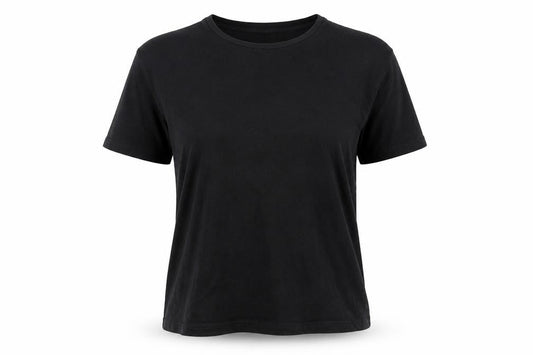 Front view of BEAMS LIGHTS unisex black, size 10, basic t-shirt