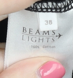 BEAMS LIGHTS Unisex Black Size 10 Basic T-Shirt