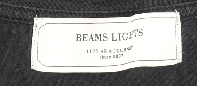 BEAMS LIGHTS Unisex Black Size 10 Basic T-Shirt
