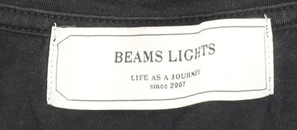 BEAMS LIGHTS Unisex Black Size 10 Basic T-Shirt