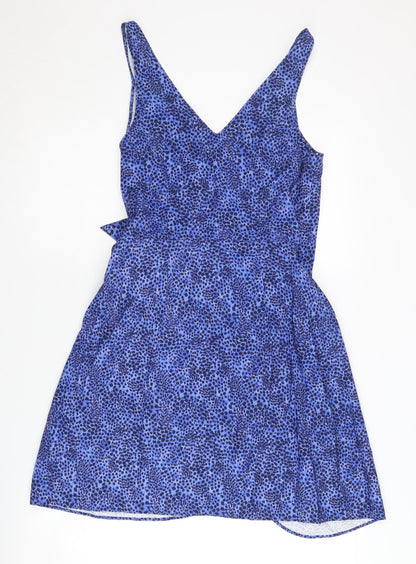 Blue Animal Print Wrap Dress by & Other Stories