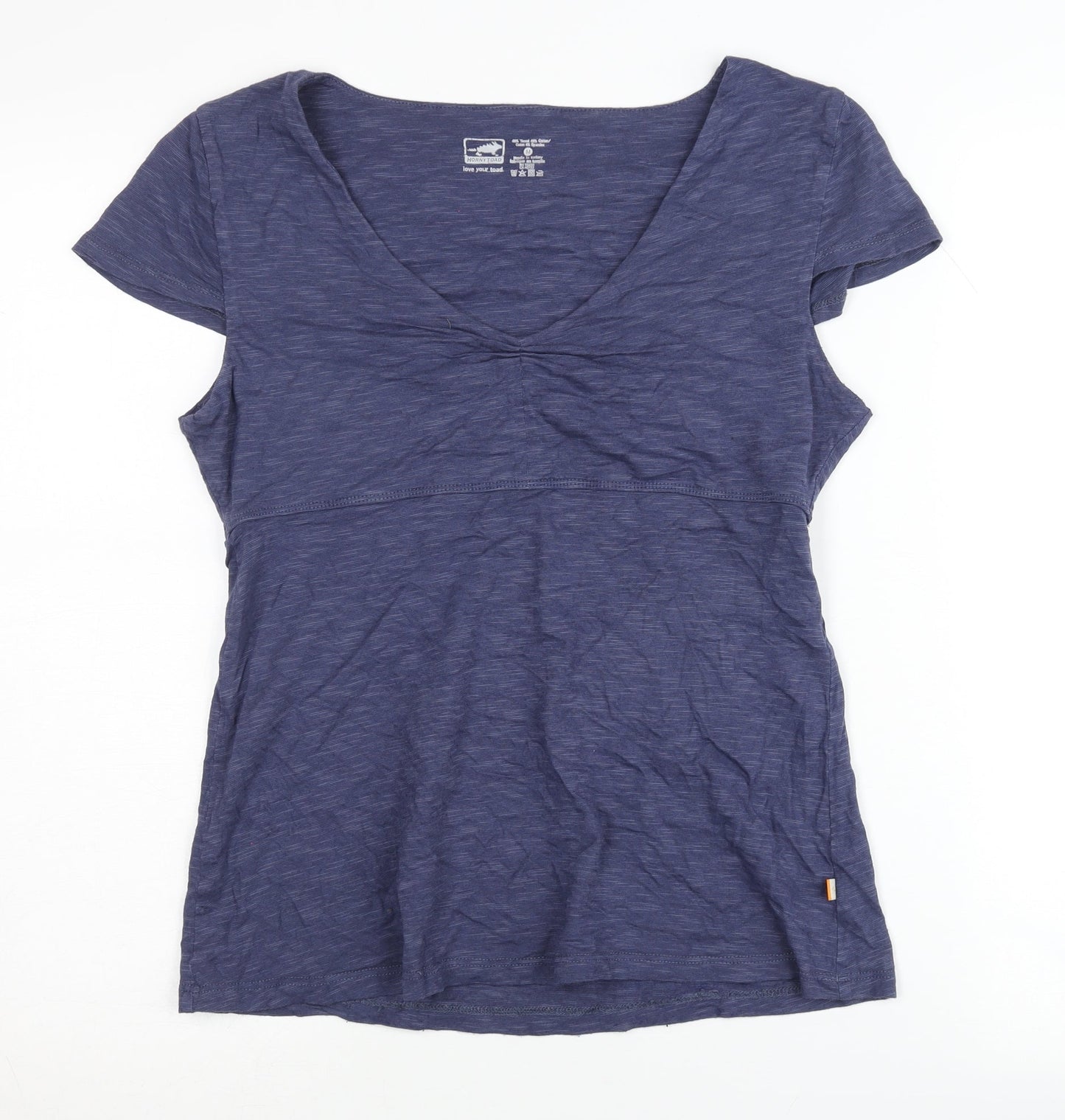 Horny Toad Women's Blue V-Neck T-Shirt M