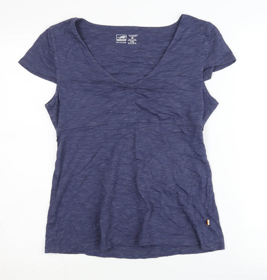Horny Toad Women's Blue V-Neck T-Shirt M