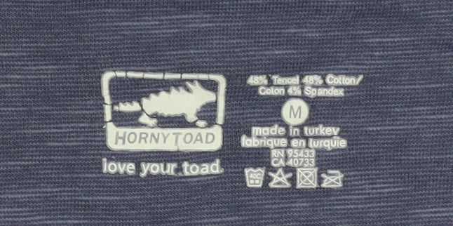 Horny Toad Women's Blue V-Neck T-Shirt M