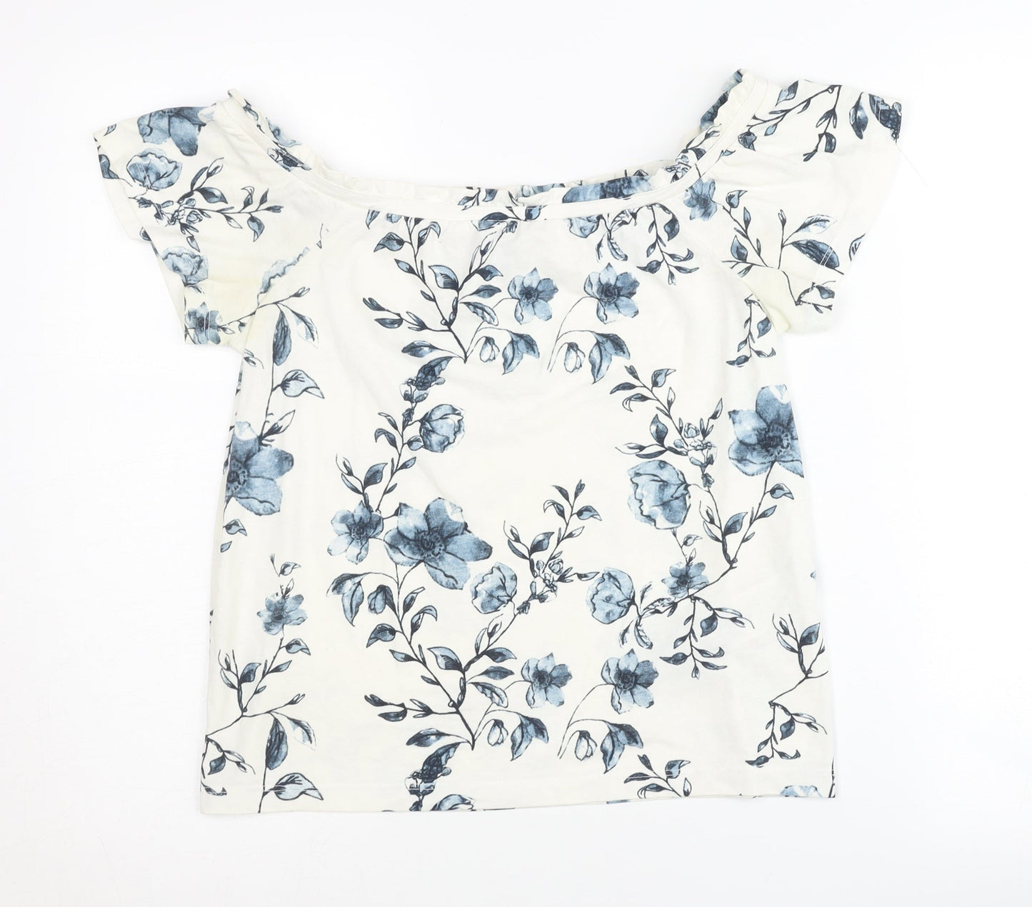 Womens UK Size XS VERO MODA White Basic Blouse