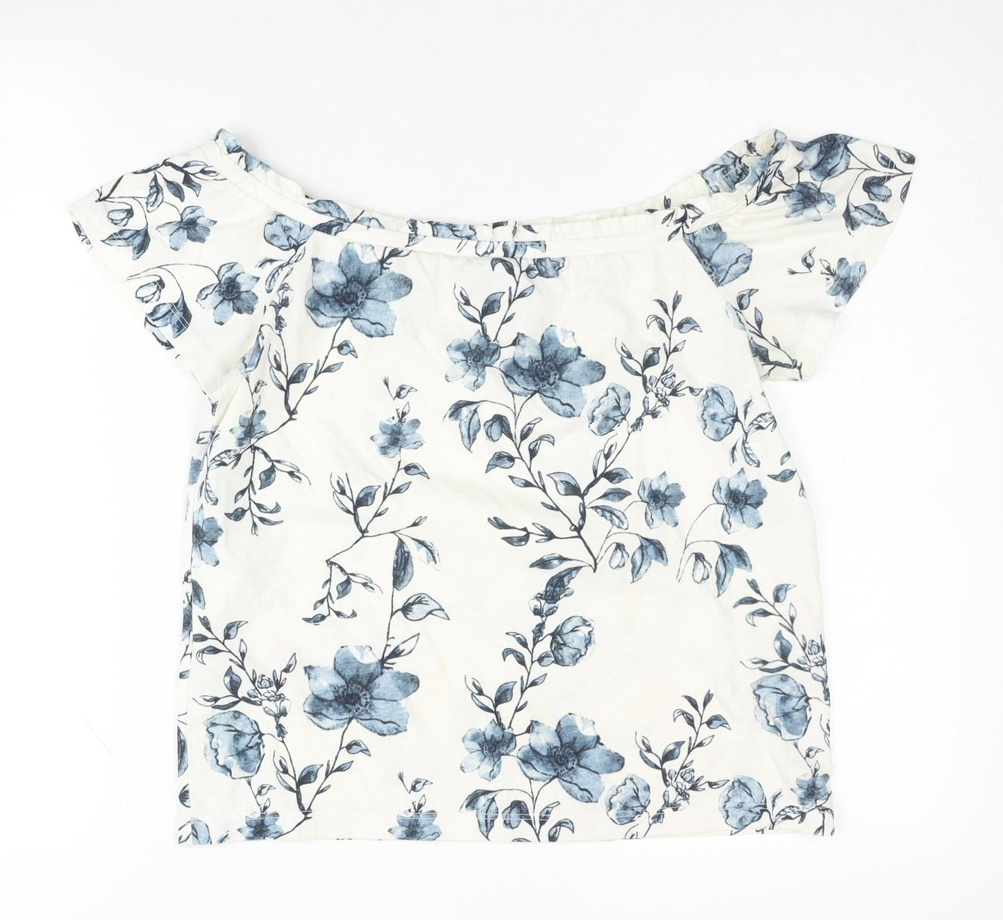 Womens UK Size XS VERO MODA White Basic Blouse