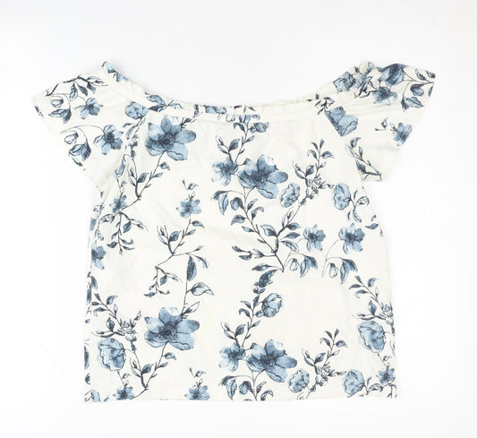 Womens UK Size XS VERO MODA White Basic Blouse