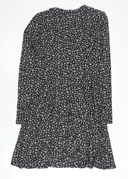 QED London Women's Black Floral Dress Size 10
