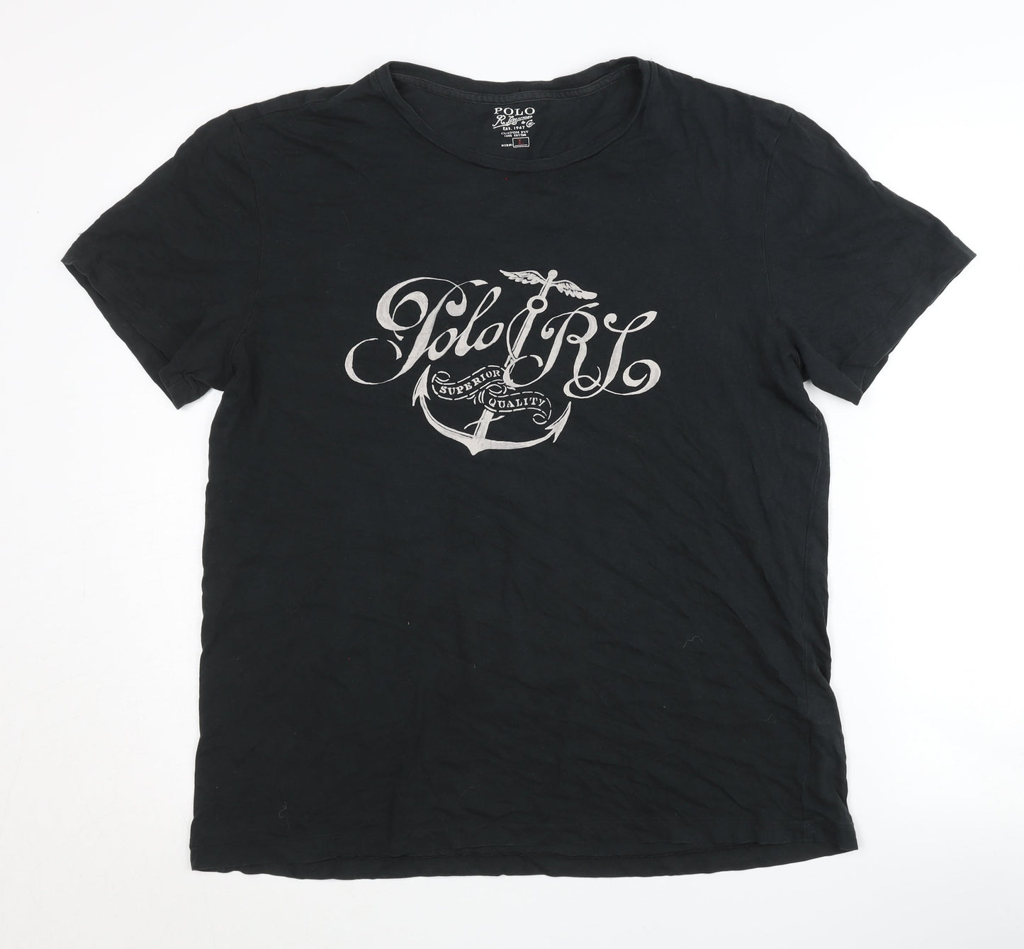 Polo Ralph Lauren Men's Black Graphic T-Shirt L