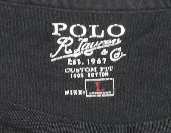 Polo Ralph Lauren Men's Black Graphic T-Shirt L