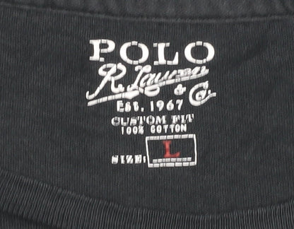 Polo Ralph Lauren Men's Black Graphic T-Shirt L