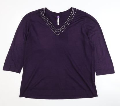 Womens UK Size 18 BHS Purple Pullover Jumper