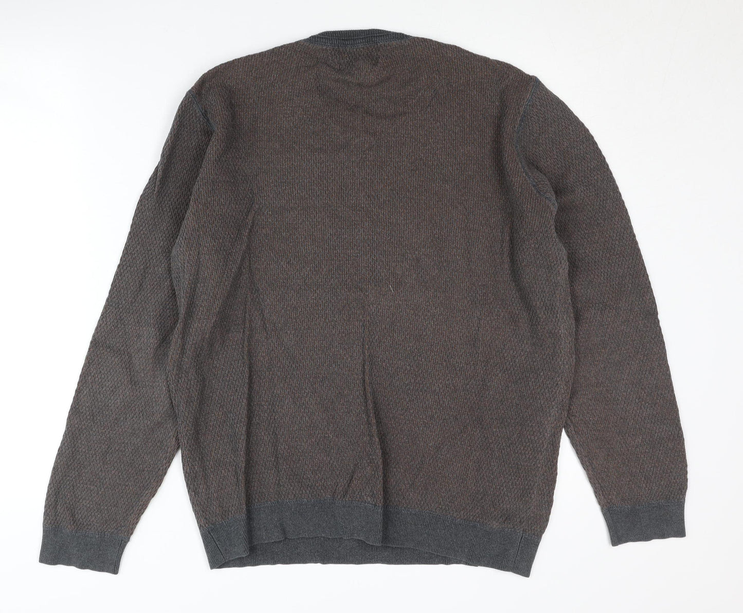 John Lewis Men's Brown Cotton Pullover Jumper M