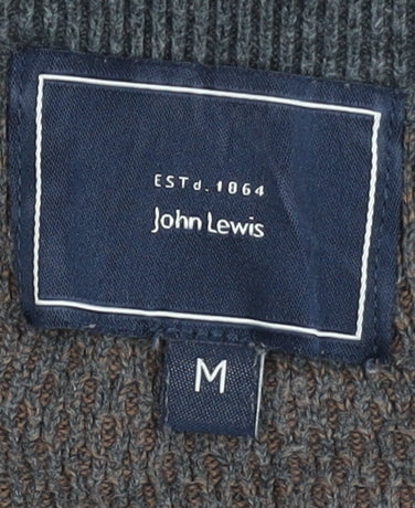 John Lewis Men's Brown Cotton Pullover Jumper M