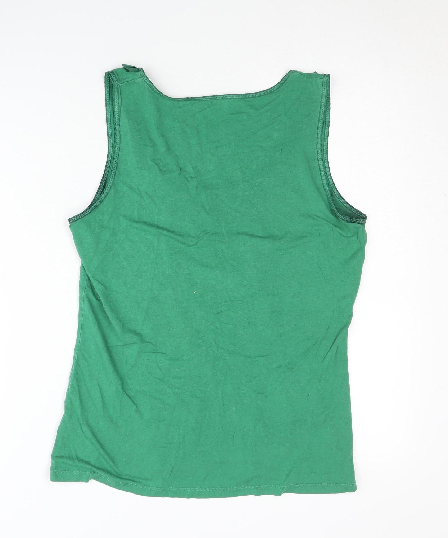 Womens UK Size 14 Oasis Green Basic Tank