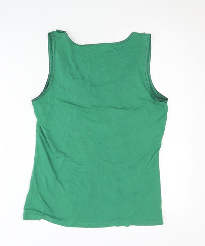 Womens UK Size 14 Oasis Green Basic Tank