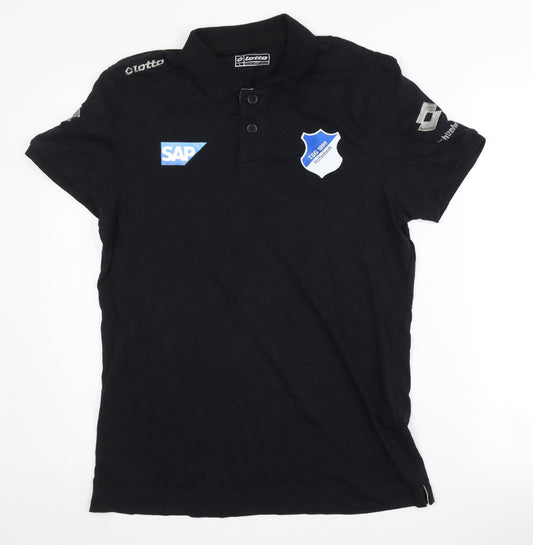 Lotto Men's Black L Short Sleeve Polo Shirt