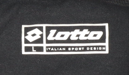 Lotto Men's Black L Short Sleeve Polo Shirt