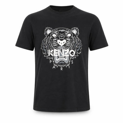 Front view of Kenzo Men's Black Graphic Print T-Shirt, size S